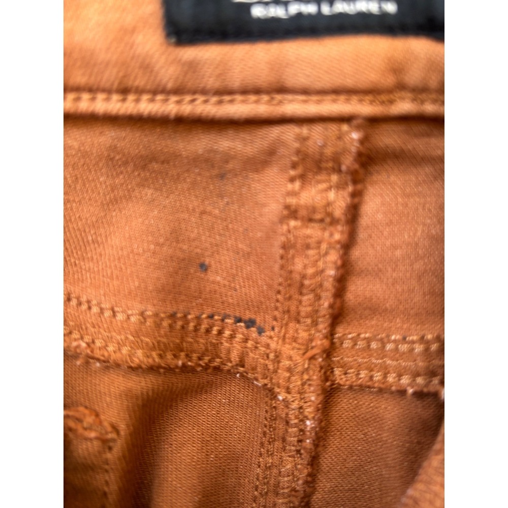 Black Label Lauren Ralph Lauren Coated Skinny Jeans Women's 6 Brown Pants - Picture 4 of 14